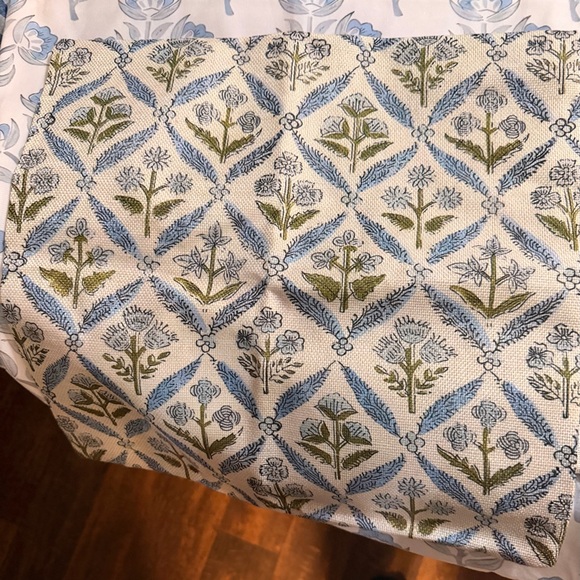 Floral block print pillow cover covers set of 4 - Picture 3 of 5